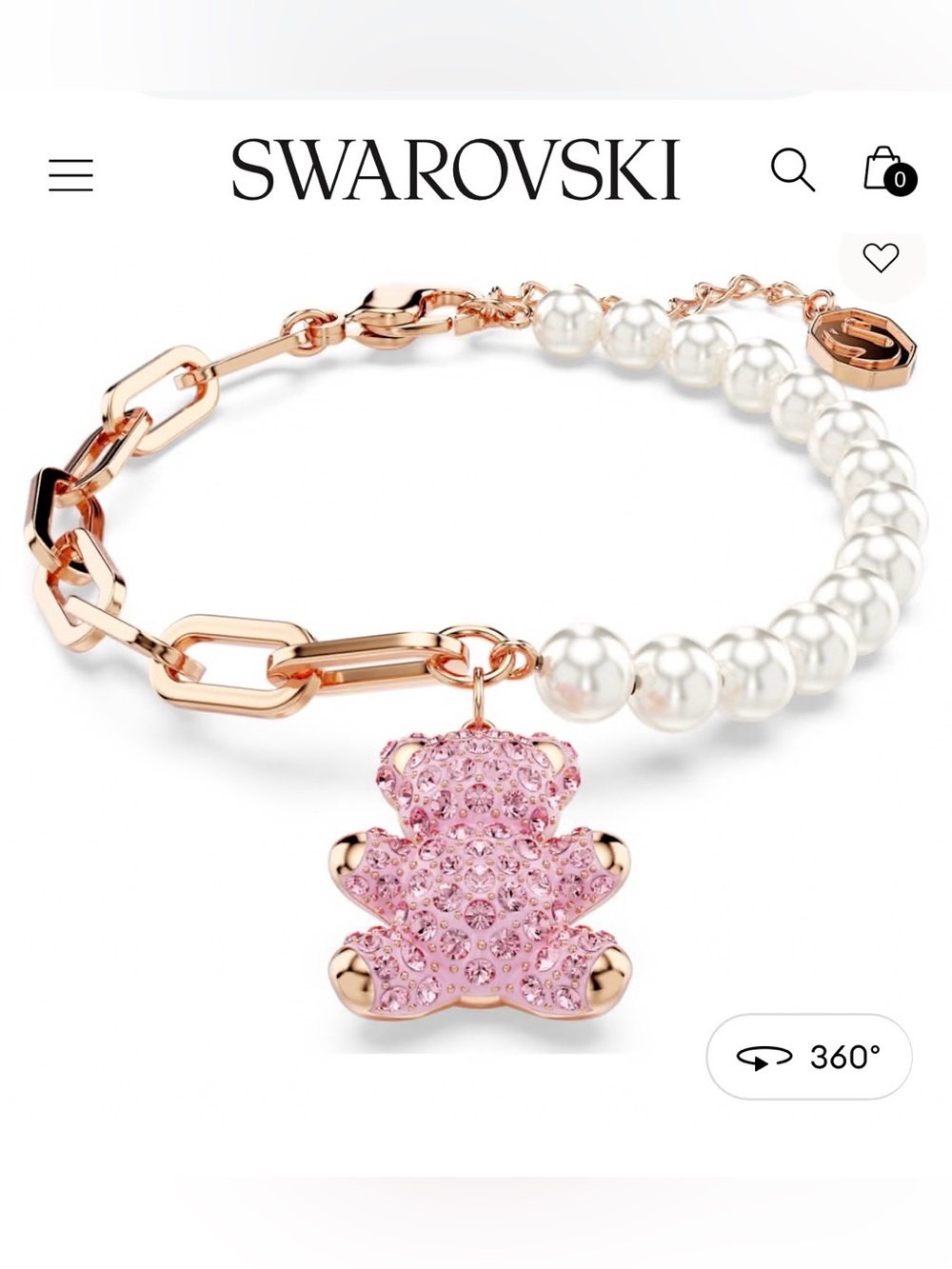 💕 Swarovski Crystal Bear Bracelet 💕